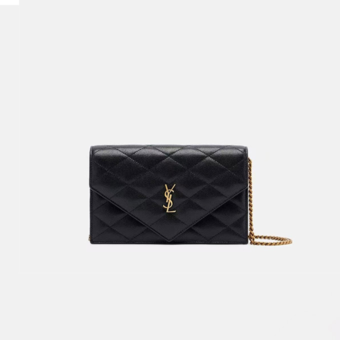 ysl paris quilted envelope chain wallet shoulder bag